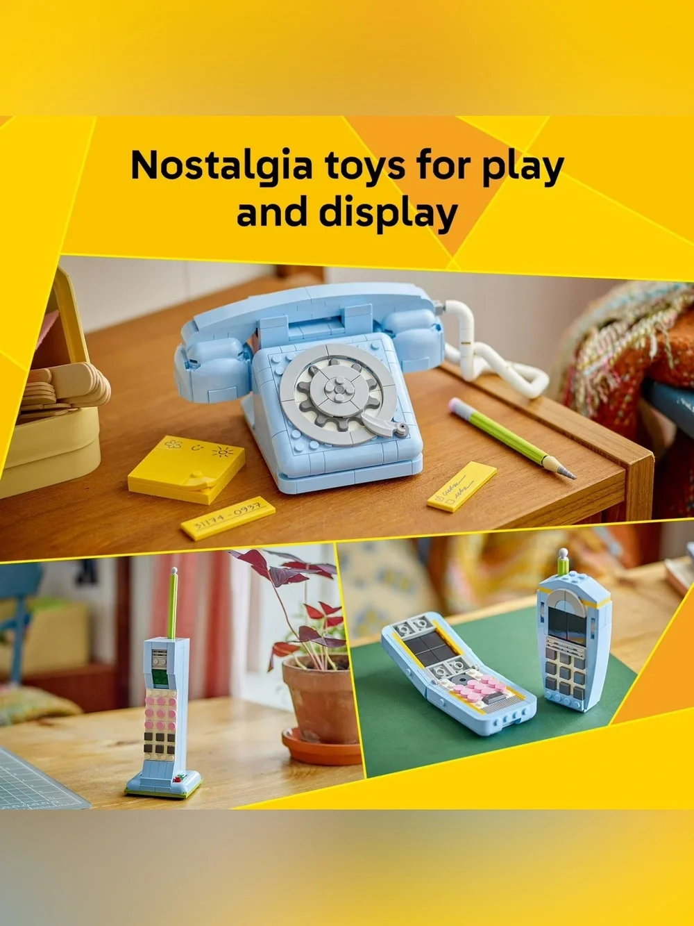 LEGO Creator 3 in 1 Retro Telephone Building Toy - Home Decor for Bedroom or Kid